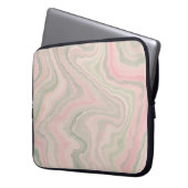 15-Inch Laptop Sleeve – Floral & Gradient Grain ラップトップスリーブ (正面左)