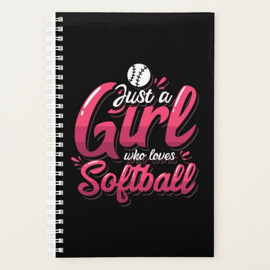 15.Just A Girl Who Loves Softball プランナー手帳 (正面)