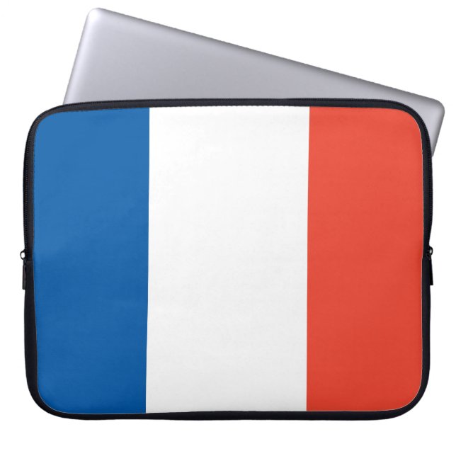 15" Laptoptsce Frankreich Fahne ラップトップスリーブ (正面)