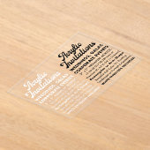 15 Milアクリル澄ん招待状（横） アクリル招待状 (レイダウン)