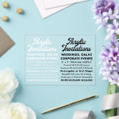 15 Milアクリル澄ん招待状（横） アクリル招待状 (インサイチュ (ウェディング))