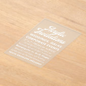 15 Mil長方形すり付きアクリル招待状 アクリル招待状 (レイダウン)