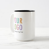 15 ozブラックインナーロゴマグ名前をカスタムする事業 ツートーンマグカップ (正面左)
