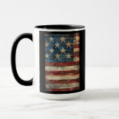 15 OZ 愛国的なデザインのコーヒーマグ マグカップ (左)
