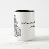 15 oz「道が終わるところが、旅の始まり」コーヒーマグ マグカップ (中央)