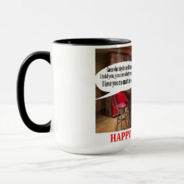 15 oz 2トーンマグ。ハッピーアニバーサリー。オランウータン マグカップ