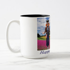 15 oz 2トーンマグ。ハッピーアニバーサリー。パンダ/不機嫌 ツートーンマグカップ