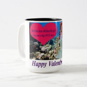 15 oz 2トーンマグ。ハッピーバレンタインデー。 doe/m ツートーンマグカップ (正面左)