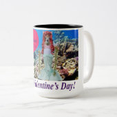 15 oz 2トーンマグ。ハッピーバレンタインデー。 doe/m ツートーンマグカップ (正面右)
