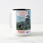 15 oz 2トーンマグ。ハッピー4th.ラット/アンクレイサム ツートーンマグカップ (正面左)
