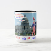 15 oz 2トーンマグ。ハッピー4th.ラット/アンクレイサム ツートーンマグカップ (中央)
