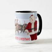 15 oz 2トーンマグ。メリークリスマスhappynewyear マグカップ (正面右)