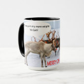 15 oz 2トーンマグ。メリークリスマスhappynewyear マグカップ (正面左)