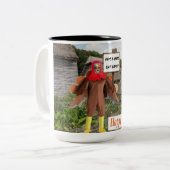 15 oz 2トーンマグ。幸せな感謝祭。cheetah ツートーンマグカップ (正面左)