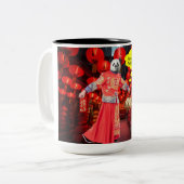 15 oz 2トーンマグ。新年中国のおめでとう ツートーンマグカップ (正面左)