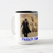 15 oz 2トーンマグ。Happy Passover.ロリス/モンキー ツートーンマグカップ (正面左)