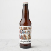 15 Photo Collage Grid – スクリプト文字-白黒 ビールラベル (正面)