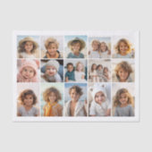 15 Photo Collage Grid – スクリプト文字-白黒 薄葉紙 (正面)