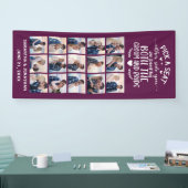 15 Photo Collage Plum/White Welcome To Our 結婚's 横断幕 (トレードショー)