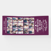 15 Photo Collage Plum/White Welcome To Our 結婚's 横断幕 (横)