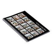 15 Photo Collage with san serif文字-白黒 ノートブック (右側)