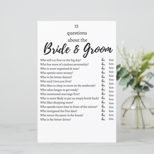 15 Questions About the Bride & Groom Wedding Game  (スタンド正面)