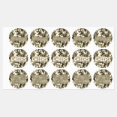 15-set Camouflage Earthy Shades of Brown & Tan ラベル (シート)