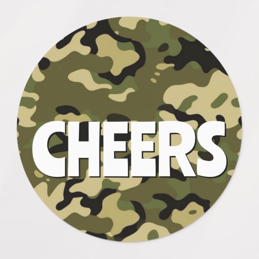 15-set Camouflage Green, Brown, Tan & Black ラベル (デザイン2)