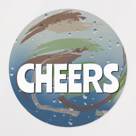 15-set Earthy Green, Brown & Beige Brushstrokes ラベル (デザイン2)