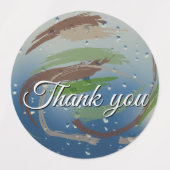 15-set Earthy Green, Brown & Beige Brushstrokes ラベル (デザイン1)