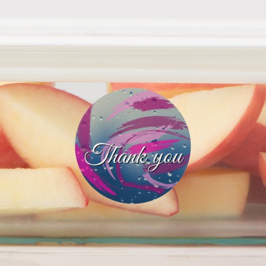 15-set Fuchsia & Soft Pink Brushstrokes ラベル (貼付)