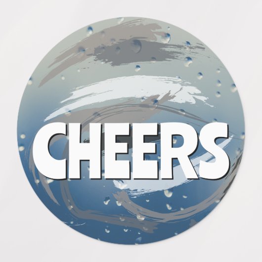 15-set Monochrome Black, White & Gray Brushstrokes ラベル (デザイン2)