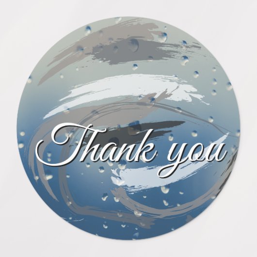 15-set Monochrome Black, White & Gray Brushstrokes ラベル (デザイン1)