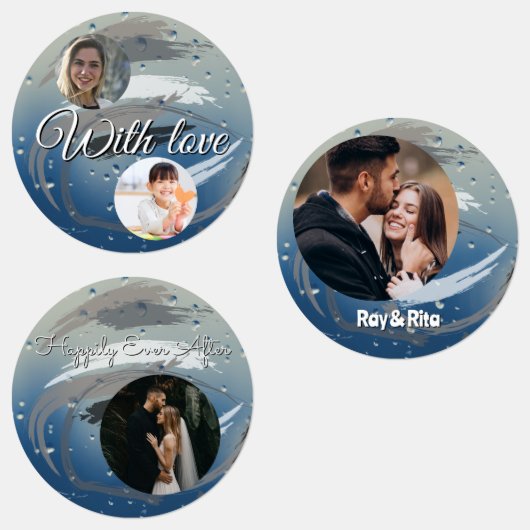 15-set Photo Black, White & Gray Brushstrokes ラベル (グループ)