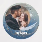 15-set Photo Black, White & Gray Brushstrokes ラベル (デザイン2)