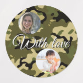 15-set Photo Camouflage Green, Brown, Tan & Black ラベル (デザイン1)