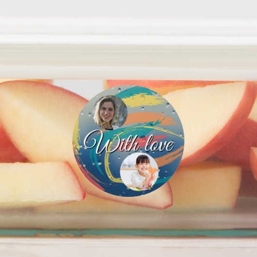 15-set Teal, Orange, Yellow & Coral Brushstrokes ラベル (貼付)