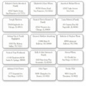 15 Simple Individual Guest Name Address シール (正面)