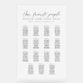 15 Tables Favorite People Acrylic Seating Chart アクリルサイン (正面)