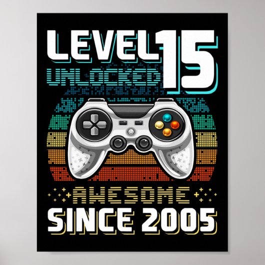 15 Unlocked 素晴らし 2005ビデオゲーム15誕生日 ポスター (正面)