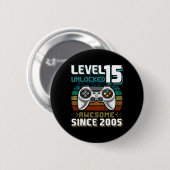 15 Unlocked 素晴らし 2005ビデオゲーム15誕生日 缶バッジ (正面&裏面)