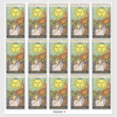 15 x 30th Birthday Sunタロットカード名&写真 シール (シート)