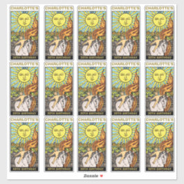 15 x 30th Birthday Sunタロットカード名&写真 シール