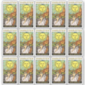 15 x 30th Birthday Sunタロットカード名&写真 シール (正面)