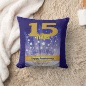 15 Year CUSTOM NAME 12 Step Anniversary Big Number クッション (ブランケット)