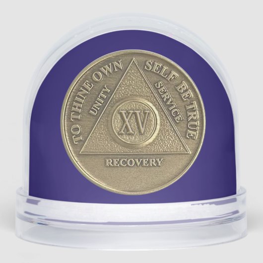 15 Year Sober AA Recovery Anniversary Coin (正面)