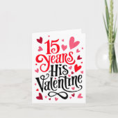 15 Years His Valentine _ Anniversary Couples Valen カード (正面)