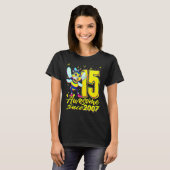 15 Years Old Dabbing Bee 15th Birthday Kids Girls  Tシャツ (正面フル)