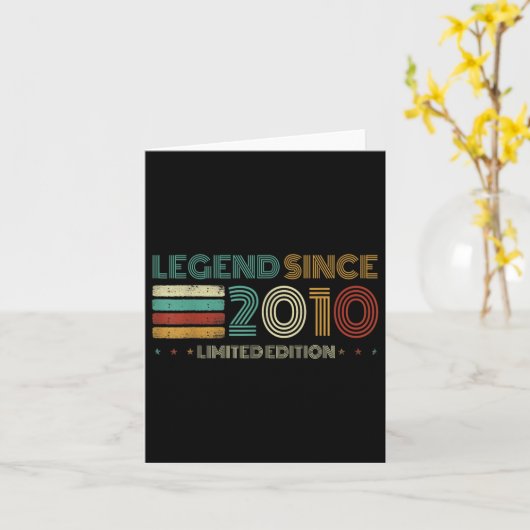 15 Years Old Legend Since 2010 15th Birthday  カード (黄色い花)