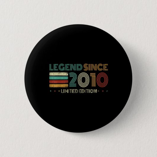 15 Years Old Legend Since 2010 15th Birthday  缶バッジ (正面)